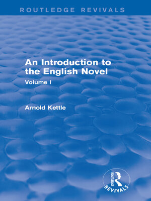 cover image of An Introduction to the English Novel